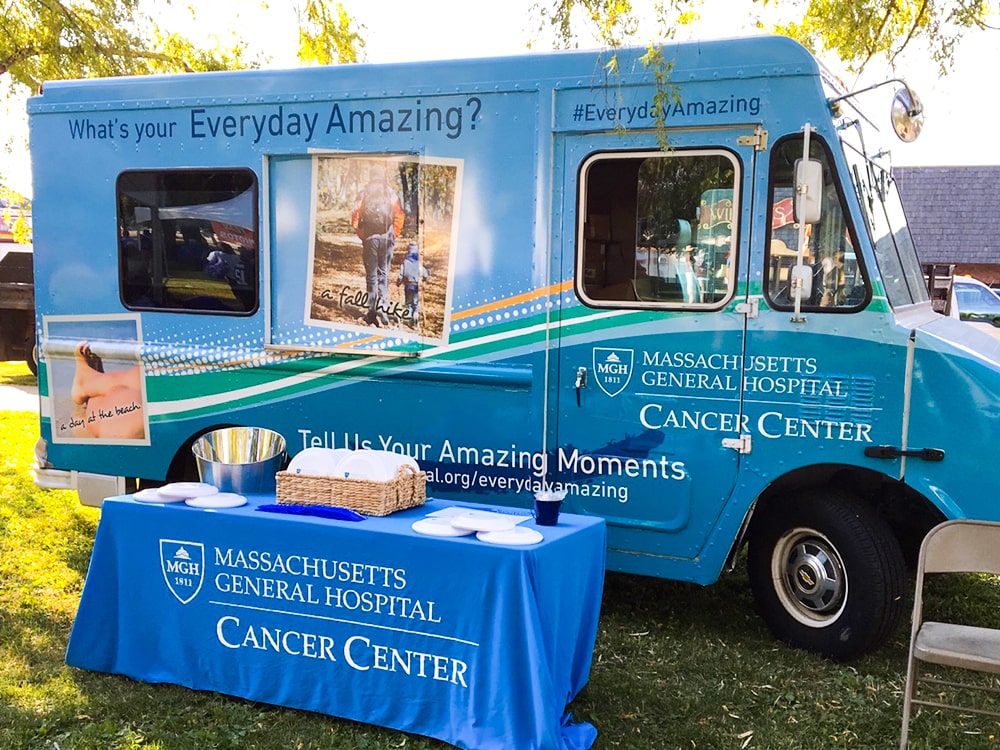 Massachusetts General Hospital Cancer Center Branded Truck Ice Cream Stand Display-min