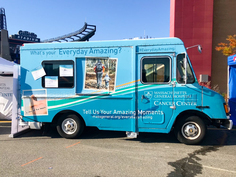 Massachusetts General Hospital Cancer Center Branded Truck Ice Cream Truck-min