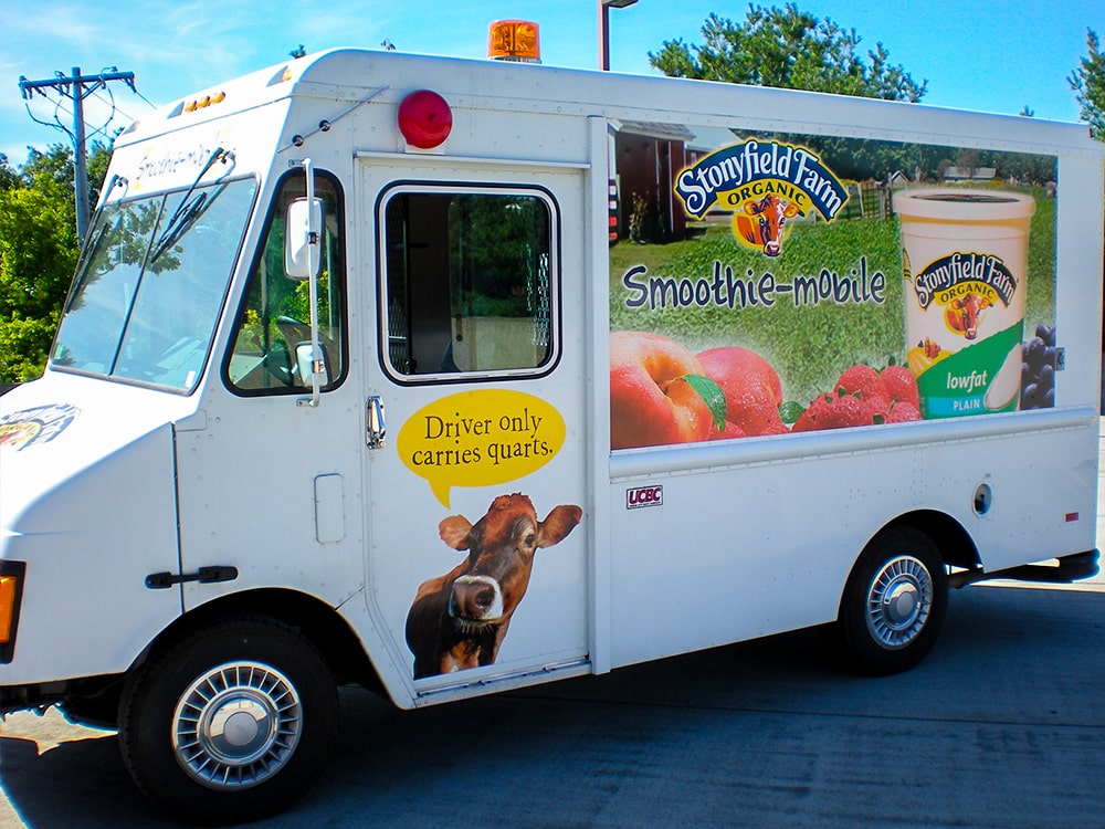 Stonyfield Farms Smoothie Mobile Branded Truck-min